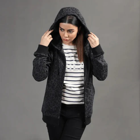 Leopard Print Zip-Up