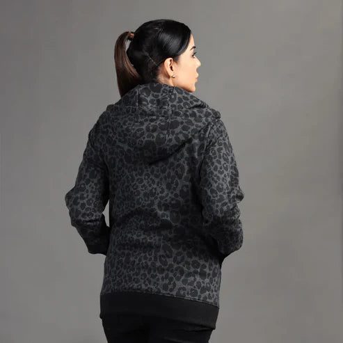 Leopard Print Zip-Up