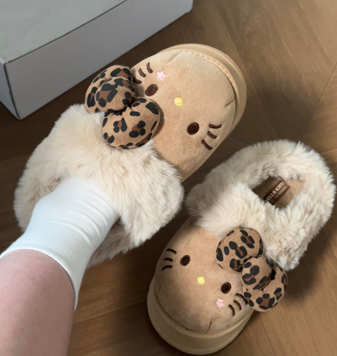 Comfy Hello Kitty Fur Slippers