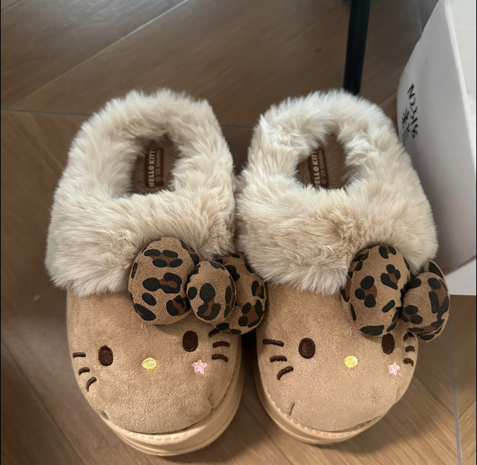 Comfy Hello Kitty Fur Slippers