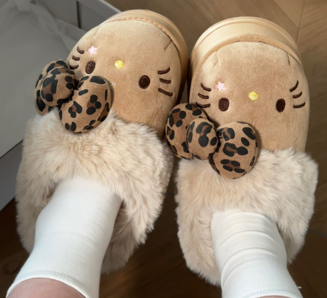 Comfy Hello Kitty Fur Slippers