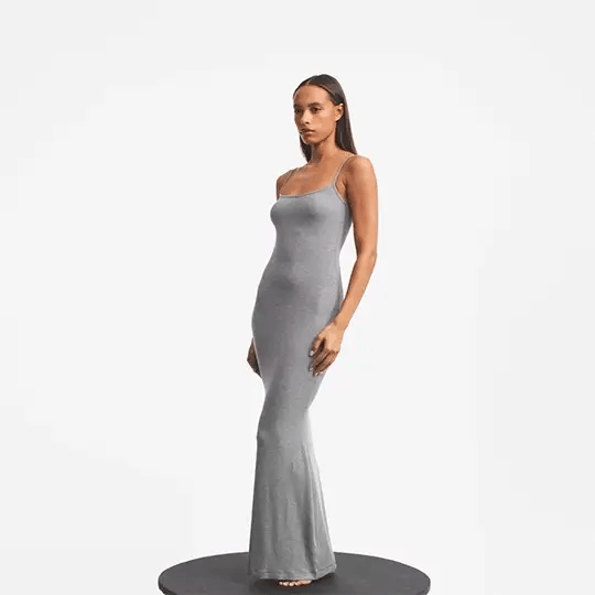 CurveLuxe™ Slip Maxi Dress